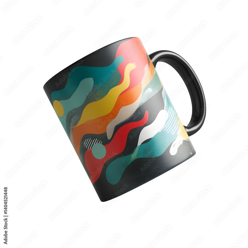 Poster • stylish mug with branding space isolated on transparent background