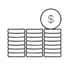 Stacks of Coins Representing Financial Growth and Wealth Accumulation