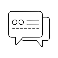 Communication bubbles online messaging chat interface graphic design element vector illustration