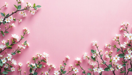 Obraz premium Spring background with text space wallpaper. Spring background top view