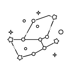 constellation icon, constellation line art - simple line art of constellation, perfect for constellation logos and icons
