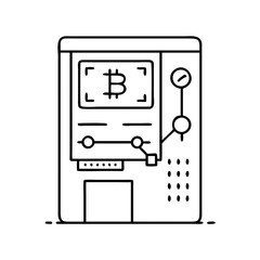 Bitcoin Mining Rig Digital Cryptocurrency Hardware Machine Blockchain Technology Illustration