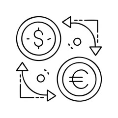 International Currency Exchange Money Transaction Business Finance Dollar Euro