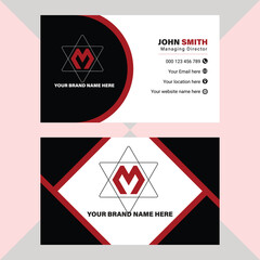 Professional business card template, creative and clean visiting card, modern creative business card and name card clean template vector.