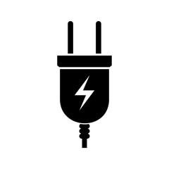 Plug icon vector isolated on white background. electric plug symbol, charging sign. EPS10