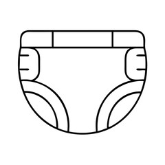 diaper icon, diaper line art - simple line art of diaper, perfect for diaper logos and icons