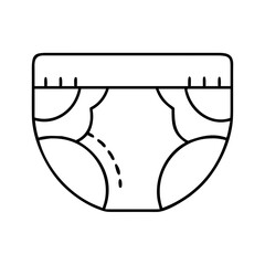 diaper icon, diaper line art - simple line art of diaper, perfect for diaper logos and icons