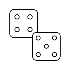 dice icon, dice line art - simple line art of dice, perfect for dice logos and icons
