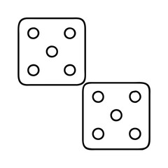 dice icon, dice line art - simple line art of dice, perfect for dice logos and icons