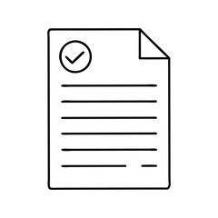 document icon, document line art - simple line art of document, perfect for document logos and icons