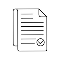 Fototapeta premium document icon, document line art - simple line art of document, perfect for document logos and icons