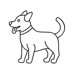 dog icon, dog line art - simple line art of dog, perfect for dog logos and icons