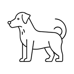 dog icon, dog line art - simple line art of dog, perfect for dog logos and icons