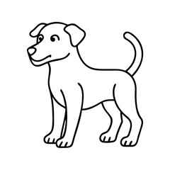 dog icon, dog line art - simple line art of dog, perfect for dog logos and icons