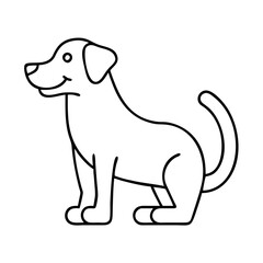 dog icon, dog line art - simple line art of dog, perfect for dog logos and icons
