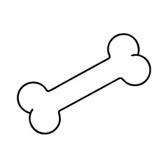 dog bone icon, dog bone line art - simple line art of dog bone, perfect for dog bone logos and icons