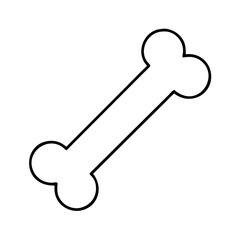 dog bone icon, dog bone line art - simple line art of dog bone, perfect for dog bone logos and icons