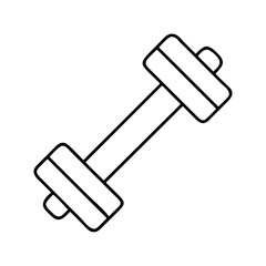 dumbbell icon, dumbbell line art - simple line art of dumbbell, perfect for dumbbell logos and icons