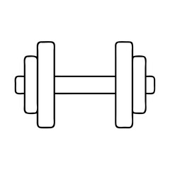 dumbbell icon, dumbbell line art - simple line art of dumbbell, perfect for dumbbell logos and icons