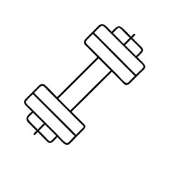 dumbbell icon, dumbbell line art - simple line art of dumbbell, perfect for dumbbell logos and icons