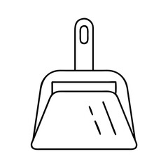 Obraz premium dust pan icon, dust pan line art - simple line art of dust pan, perfect for dust pan logos and icons