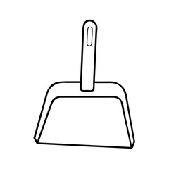 dust pan icon, dust pan line art - simple line art of dust pan, perfect for dust pan logos and icons