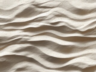 Soft, undulating waves of creamy linen fabric create a luxurious and textural background. Perfect for design projects needing a subtle yet elegant touch.
