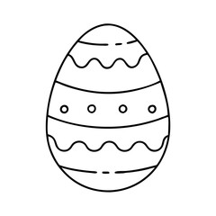 easter egg icon, easter egg line art - simple line art of easter egg, perfect for easter egg logos and icons