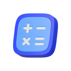 Obraz premium Calculator sign 3d graphic design realistic