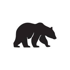 Obraz premium vector illustration of bear with editable strokes and shape