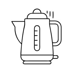 electric kettle icon, electric kettle line art - simple line art of electric kettle, perfect for electric kettle logos and icons