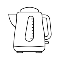 electric kettle icon, electric kettle line art - simple line art of electric kettle, perfect for electric kettle logos and icons