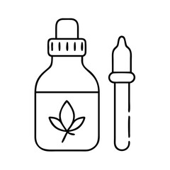 essential oil bottle icon, essential oil bottle line art - simple line art of essential oil bottle, perfect for essential oil bottle logos and icons
