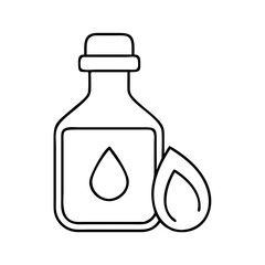 essential oil bottle icon, essential oil bottle line art - simple line art of essential oil bottle, perfect for essential oil bottle logos and icons