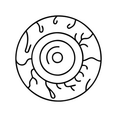 eyeball icon, eyeball line art - simple line art of eyeball, perfect for eyeball logos and icons