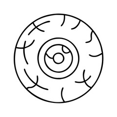 Fototapeta premium eyeball icon, eyeball line art - simple line art of eyeball, perfect for eyeball logos and icons