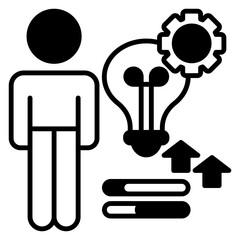 Skill Development Icon Black