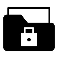 Lock Folder Solid Icon