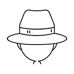 farmer hat icon, farmer hat line art - simple line art of farmer hat, perfect for farmer hat logos and icons