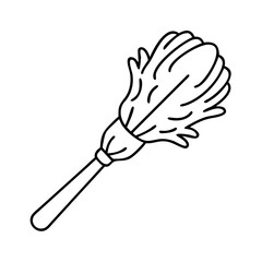 feather duster icon, feather duster line art - simple line art of feather duster, perfect for feather duster logos and icons