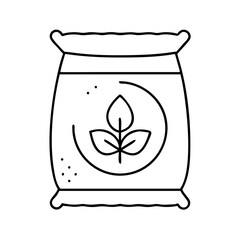fertilizer bag icon, fertilizer bag line art - simple line art of fertilizer bag, perfect for fertilizer bag logos and icons