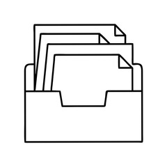 file organizer icon, file organizer line art - simple line art of file organizer, perfect for file organizer logos and icons