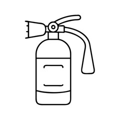 fire extinguisher icon, fire extinguisher line art - simple line art of fire extinguisher, perfect for fire extinguisher logos and icons