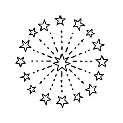 fireworks icon, fireworks line art - simple line art of fireworks, perfect for fireworks logos and icons