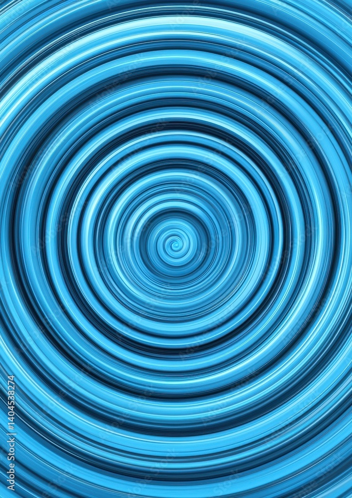 Poster abstract blue swirl pattern with fluid circular motion effect