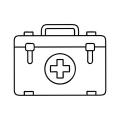 first aid kit icon, first aid kit line art - simple line art of first aid kit, perfect for first aid kit logos and icons