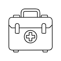 first aid kit icon, first aid kit line art - simple line art of first aid kit, perfect for first aid kit logos and icons