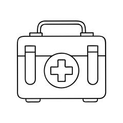 first aid kit icon, first aid kit line art - simple line art of first aid kit, perfect for first aid kit logos and icons