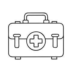 first aid kit icon, first aid kit line art - simple line art of first aid kit, perfect for first aid kit logos and icons