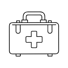 first aid kit icon, first aid kit line art - simple line art of first aid kit, perfect for first aid kit logos and icons